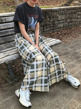 FRIFUL Women's Long Plaid Skirt, Spring/Summer,Ruffle